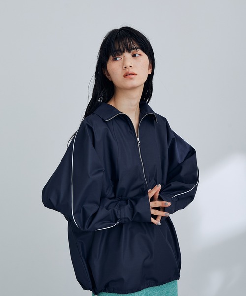 「ADAM ET ROPE'」 長袖ブラウス FREE ネイビー レディース