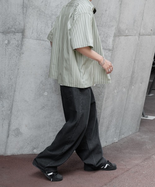 「kutir」 加工デニムパンツ LARGE ブラック メンズ