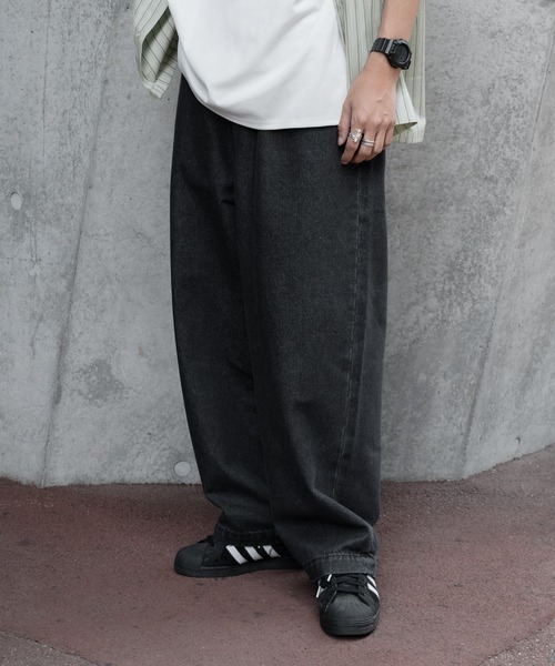 「kutir」 加工デニムパンツ LARGE ブラック メンズ