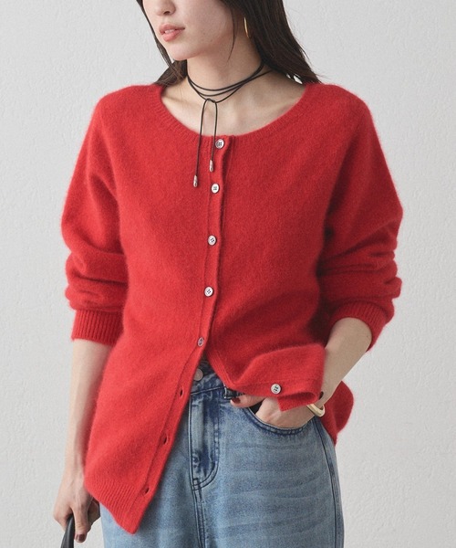 ニット セーター FURウール2WAYニットカーデ レディース Loungedress ニット セーター FURウール2WAYニットカーデ