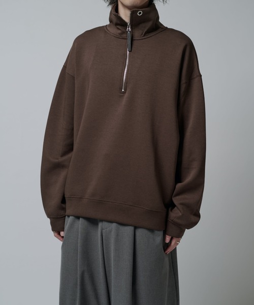 Lui's（ルイス） tシャツ シルキーポンチハーフジップ メンズ