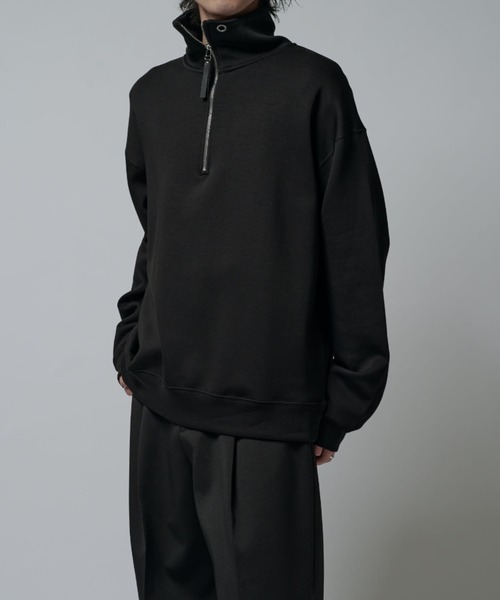 Lui's（ルイス） tシャツ シルキーポンチハーフジップ メンズ