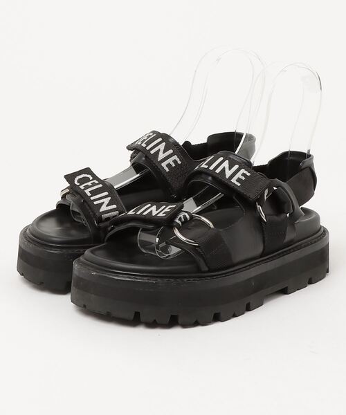 CELINE（セリーヌ） フラットサンダル 36 ブラック レディース