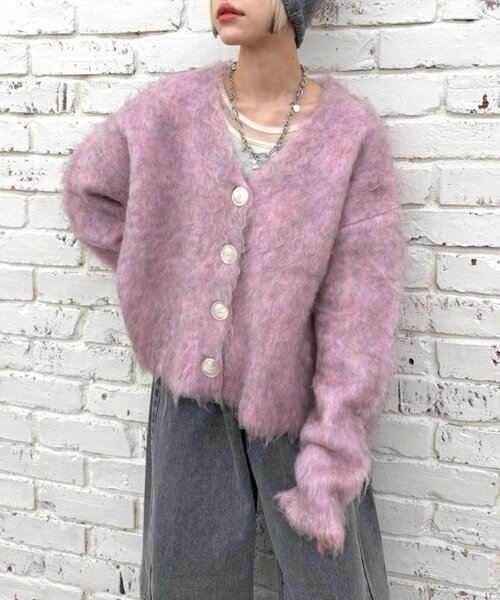 w closet（ダブルクローゼット） カーディガン 「25AW」MIXシャギーBIG