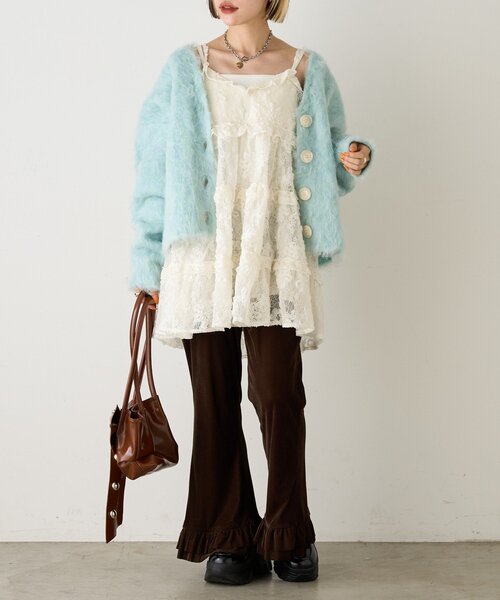 w closet（ダブルクローゼット） カーディガン 「25AW」MIXシャギーBIG