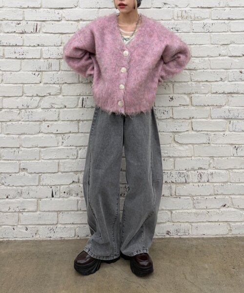 w closet（ダブルクローゼット） カーディガン 「25AW」MIXシャギーBIG