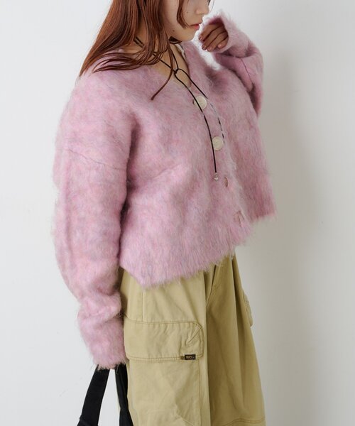w closet（ダブルクローゼット） カーディガン 「25AW」MIXシャギーBIG