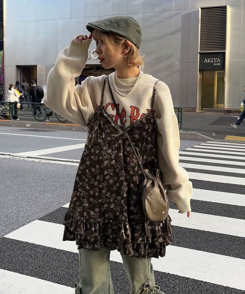 CIAOPANIC（チャオパニック） チュニック アソート柄ベロアキャミ