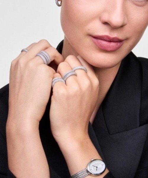 指輪 リング Pave Ring 5MM ローズゴールド／ゴールド／シルバー レディース メンズの画像