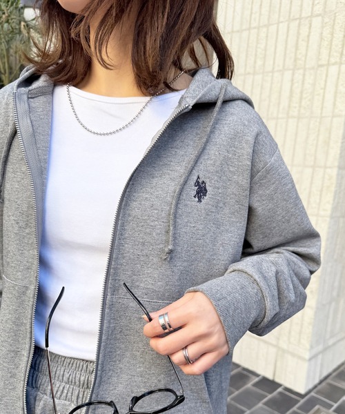 Polo スカルデザイン パーカー USサイズ92 グレー U.S. POLO ASSN.（ユーエスポロアッスン） パーカー 「U.S. POLO ASSN