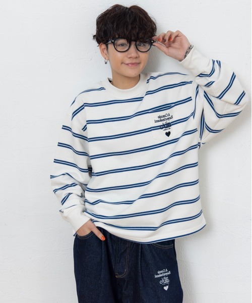 kaoyorinakami トレーナー スウェット connie border sweat / コニー