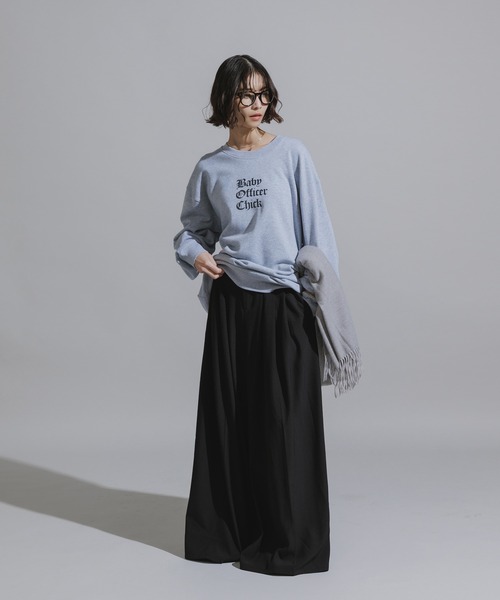 AO2 スラックス パンツ Three-Tuck Studded Belt Baggy Slacks