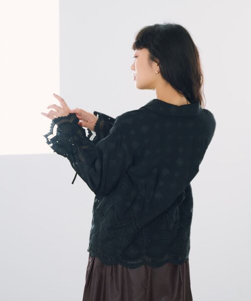 STRATA（エストラータ） tシャツ エンブロイダリーリボンスリーブ