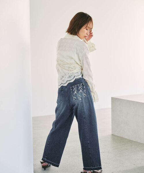 STRATA（エストラータ） tシャツ エンブロイダリーリボンスリーブ