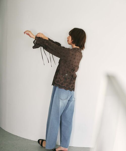 STRATA（エストラータ） tシャツ エンブロイダリーリボンスリーブ