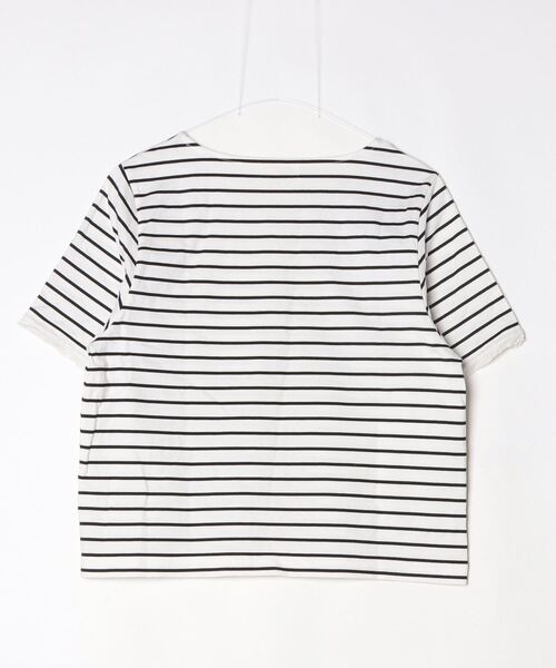 「LA MARINE FRANCAISE」 ボーダー柄半袖カットソー - ホワイト レディース_画像2