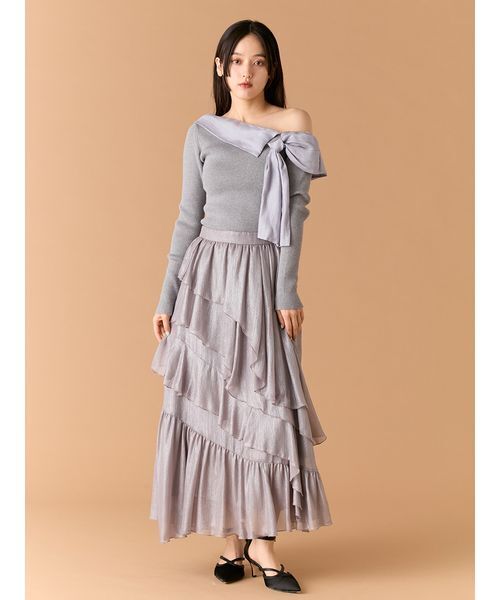 LILY BROWN（リリーブラウン） スカート ブライトシアーラッフル