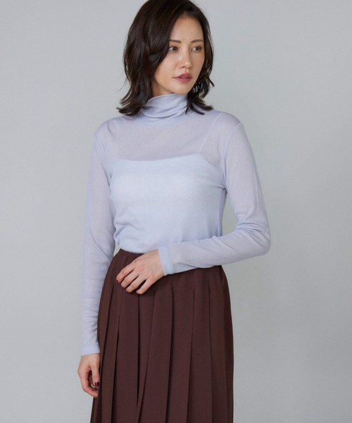 Le souk（ルスーク） tシャツ シアーテレコ ハイネックTシャツ