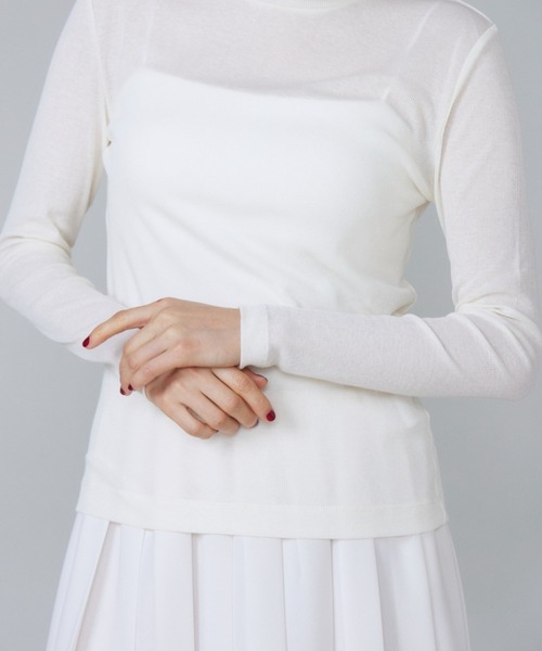 Le souk（ルスーク） tシャツ シアーテレコ ハイネックTシャツ