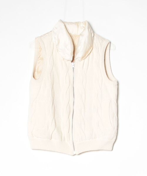 新品　自由区　ダウンロングベスト　38 自由区（ジユウク） ダウンベスト 38 ホワイト レディース : ZOZOTOWN