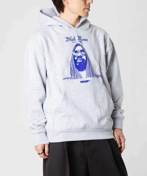 HUF（ハフ） パーカー 裏起毛 HUF X ISAAC HAYES BLACK MOSES