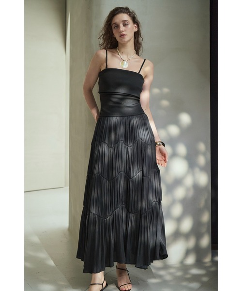 【美品】Estella Kドレス　ワンピース Estella.K ワンピース Melinda Dress ランダムティアードベアドレス