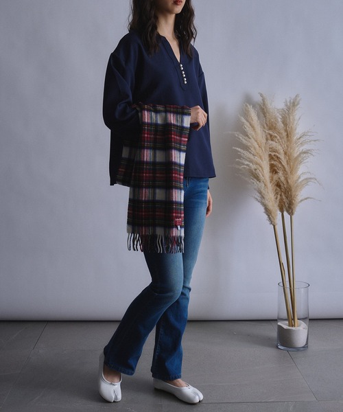 「Joshua Ellis」 ストール FREE ライトグレー レディース_画像2