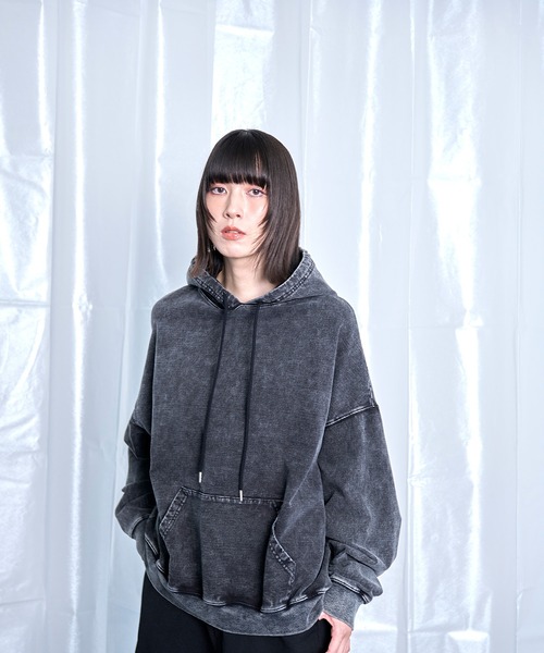 tシャツ 「Nora Lily」Denim-Look Pullover Sweat Hoodie メンズ レディース | Nora Lily | 06