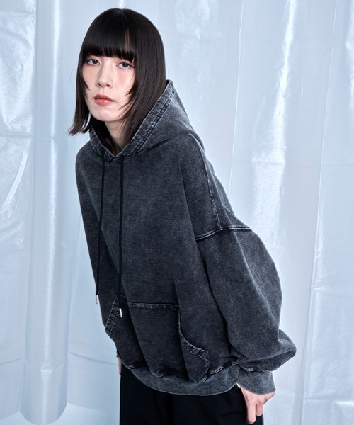 tシャツ 「Nora Lily」Denim-Look Pullover Sweat Hoodie メンズ レディース | Nora Lily | 08