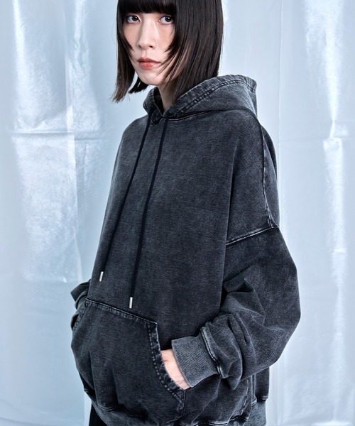 tシャツ 「Nora Lily」Denim-Look Pullover Sweat Hoodie メンズ レディース | Nora Lily | 09