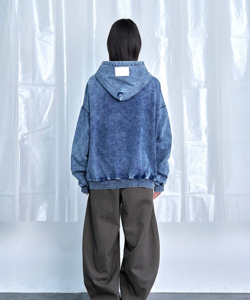 tシャツ 「Nora Lily」Denim-Look Pullover Sweat Hoodie メンズ レディース | Nora Lily | 18