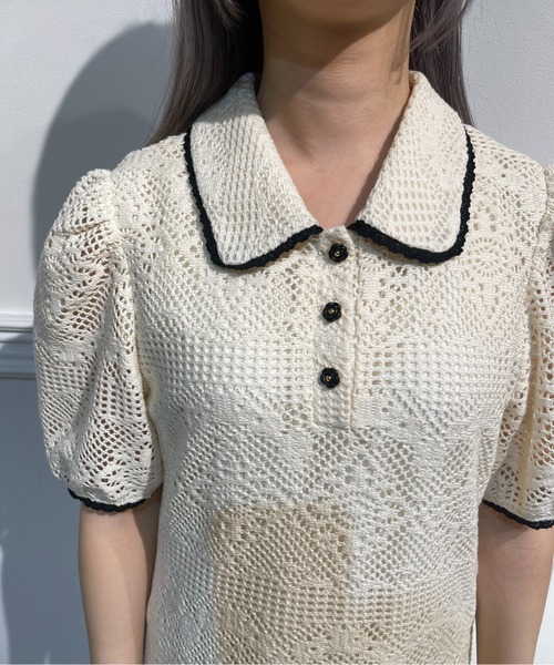 LA POMME petit（ラポミ・プチ） シャツワンピース SMALL ベージュ