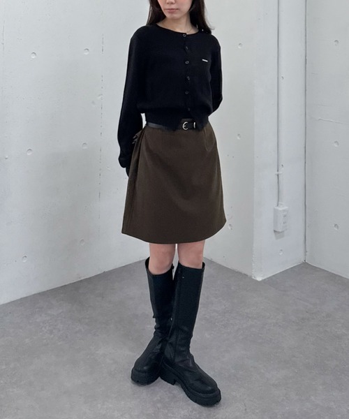 archives（アルシーヴ） スカート ウールライク台形ミニスカート