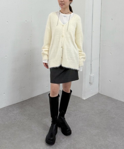 archives（アルシーヴ） スカート ウールライク台形ミニスカート