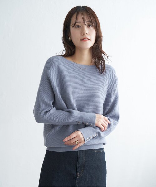 【只今1000円off】新品未使用タグ付きニット Futier Land（フューティアランド） ワンピース 「前後2way」zip付ミニ