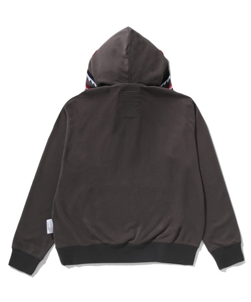 し*た様 BAPE シャークパーカー リバーシブル ベロア キルティング 黒 M A BATHING APE（アベイシングエイプ）の「ABC CAMO REVERSIBLE SHARK