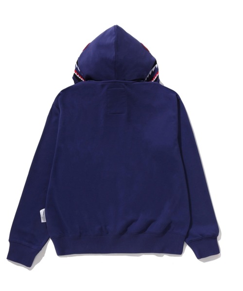 前*雷様 A BATHING APE アベイシングエイプ パーカー ネイビー ダ 中古・古着通販】A BATHING APE (ア ベイシング エイプ) カレッジロゴ