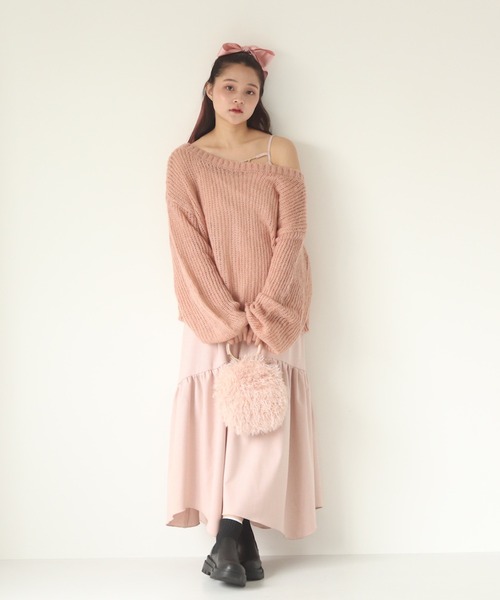 「muguet」 長袖ニット FREE ベビーピンク レディース_画像2