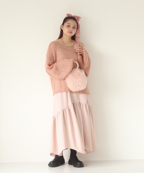 「muguet」 長袖ニット FREE ベビーピンク レディース_画像4