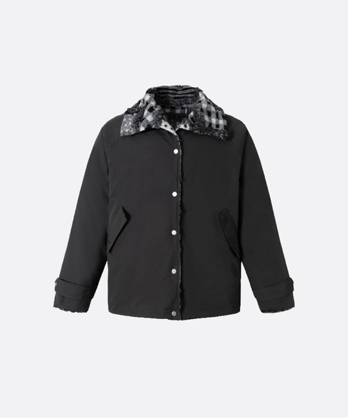 ダウンジャケット ダウン Two Way Fringe Check Down Jacket メンズ_2