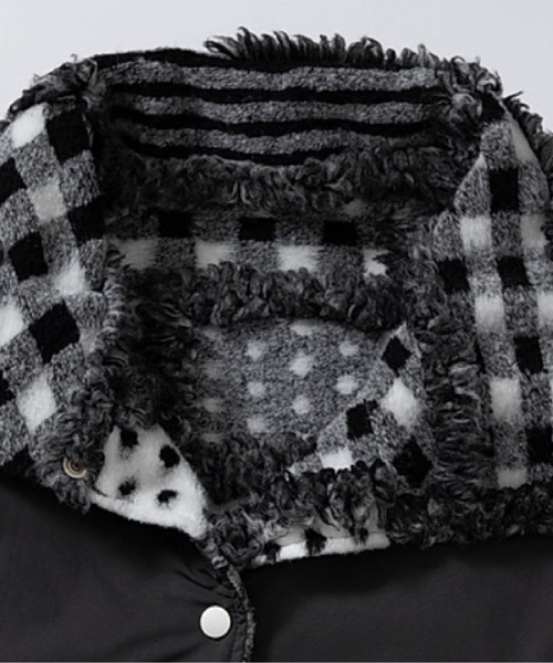 ダウンジャケット ダウン Two Way Fringe Check Down Jacket メンズ_3