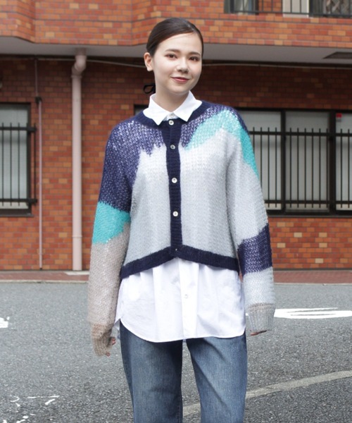 「H.A.K」 長袖シャツ FREE ホワイト レディース_画像3