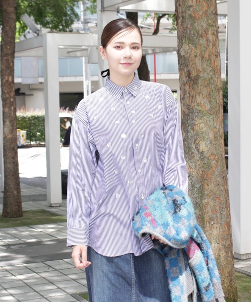 「H.A.K」 長袖シャツ FREE ホワイト レディース_画像7