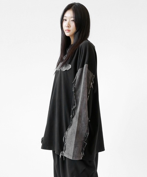 「minsobi」 長袖Tシャツ FREE ブラック メンズ_画像3