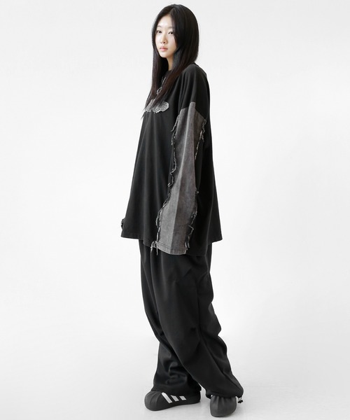 「minsobi」 長袖Tシャツ FREE ブラック メンズ_画像8