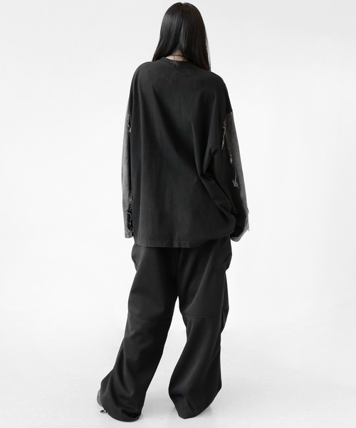 「minsobi」 長袖Tシャツ FREE ブラック メンズ_画像9