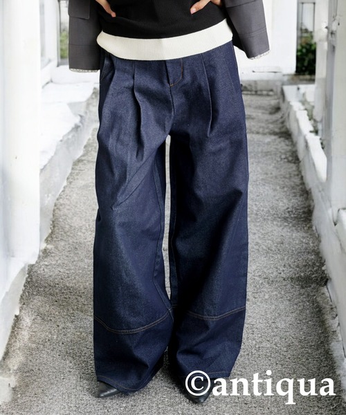 「antiqua」 デニムパンツ P グレー系その他 レディース_画像9