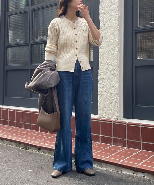 「fredy emue」 ニットカーディガン 38 レッド レディース_画像2