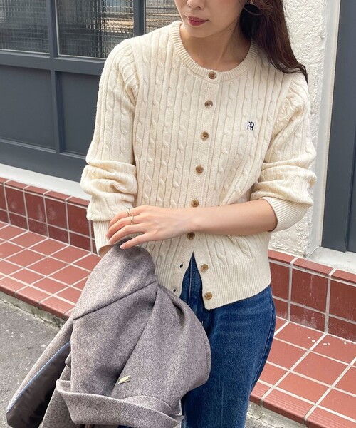 「fredy emue」 ニットカーディガン 38 レッド レディース_画像8