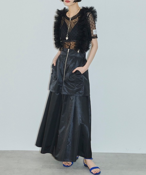 「VIOLETTA」 フレアスカート S ブラック レディース_画像8